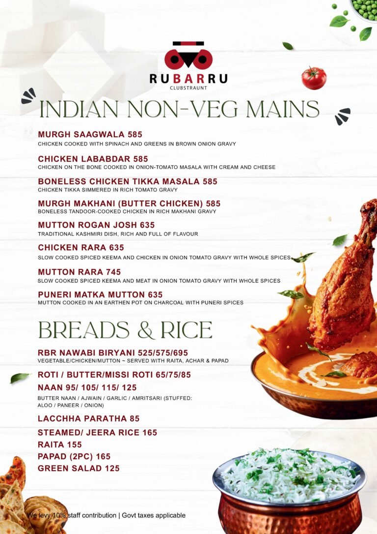 RBR Food Menu May’26