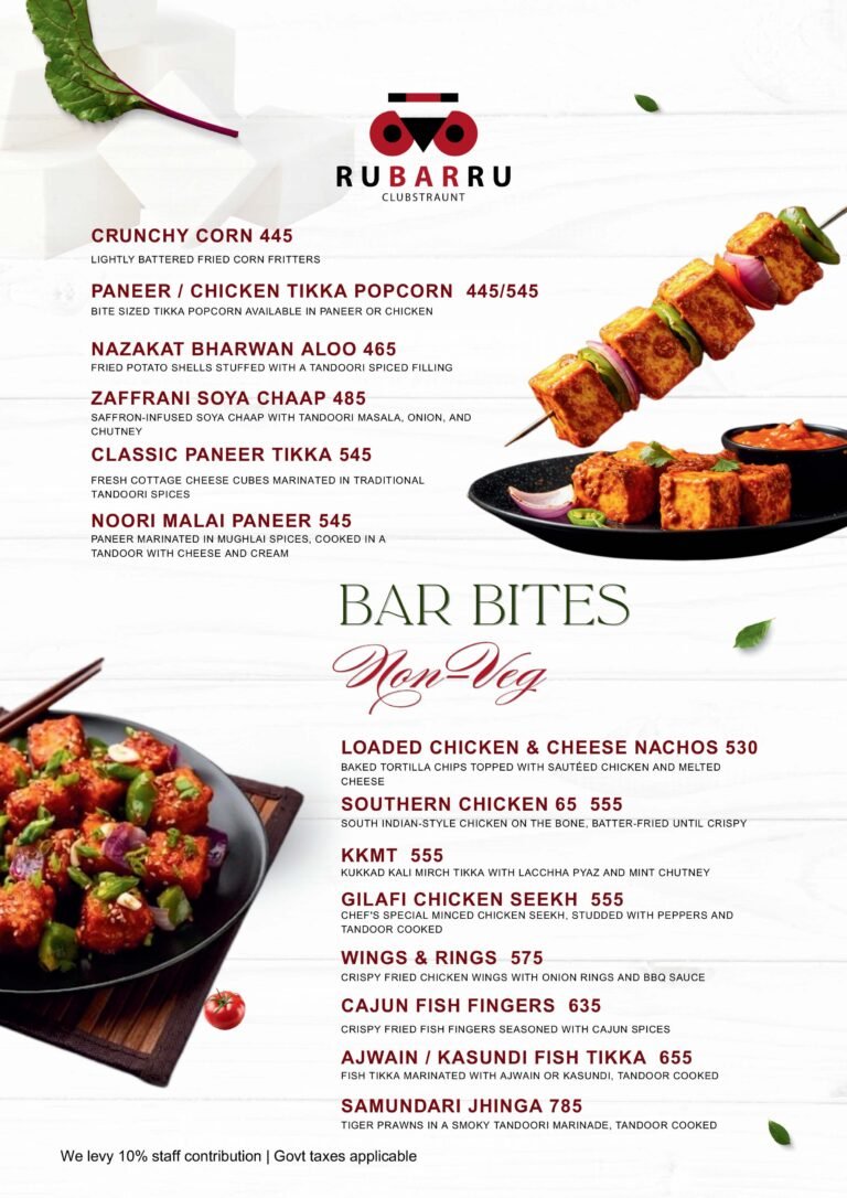 RBR Food Menu May’26